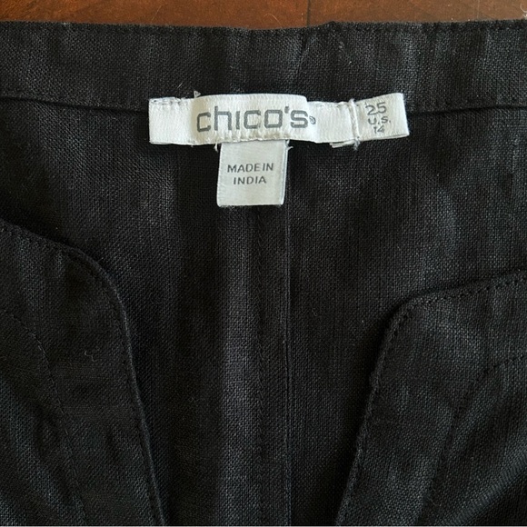 Chico’s | 100% Linen Scalloped Hem Sleeveless Top - Picture 9 of 10